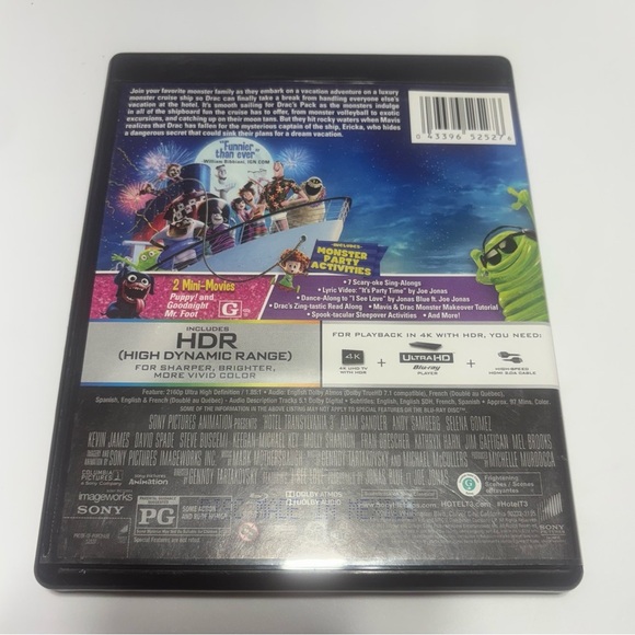 4K Ultra HD, Blu-ray, and Digital version of the movie Hotel Transylvania 3: - Picture 2 of 3